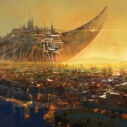 This is a pixiv picture whose title is 【PFAOS】首都マジャーラ_全景.