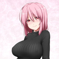 This is a pixiv picture whose title is セーター幽々子様と白水着差分.