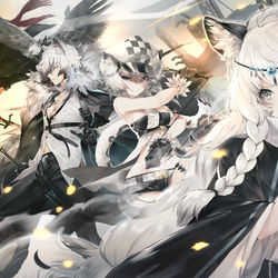 This is a pixiv picture whose title is arknights.