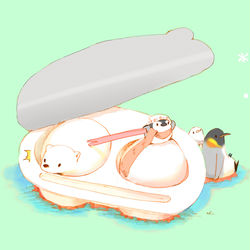 This is a pixiv picture whose title is 雪見.