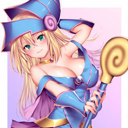 This is a pixiv picture whose title is ブラックマジシャンガール.