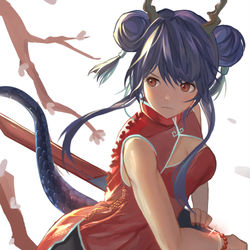 This is a pixiv picture whose title is 岁红霞.