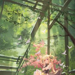 This is a pixiv picture whose title is 春詩映雪.