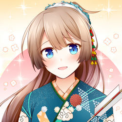 This is a pixiv picture whose title is 晴れ着風雲.
