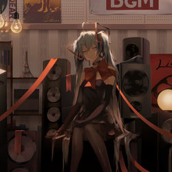 This is a pixiv picture whose title is 音楽という贈り物を.
