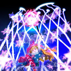 This is a pixiv picture whose title is 通常弾幕！.