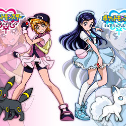 This is a pixiv picture whose title is プリキュア×ポケットモンスター.