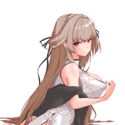 This is a pixiv picture whose title is スウィフトシュア　白玉の佳麗　　アズールレーン.