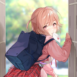 This is a pixiv picture whose title is 僕の言葉に振り向いた彼女は.