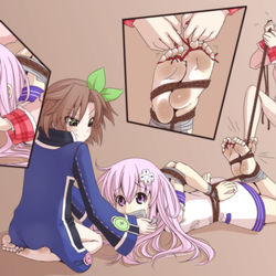 This is a pixiv picture whose title is The Bound Up Babysitter.