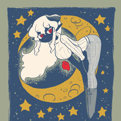 This is a pixiv picture whose title is inktober 人外娘編.