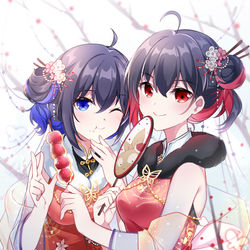 This is a pixiv picture whose title is 双希贺岁.