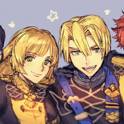 This is a pixiv picture whose title is 青獅子幼馴染と先生.