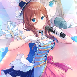 This is a pixiv picture whose title is アイドル三玖.