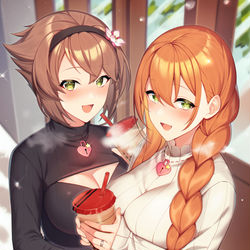 This is a pixiv picture whose title is 雪の日に.