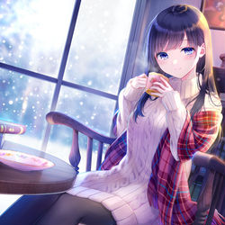 This is a pixiv picture whose title is 雪の日のお姉さん.