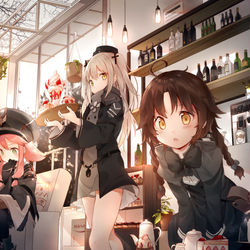 This is a pixiv picture whose title is アッシュアームズ★Cafe.