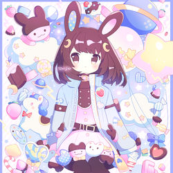 This is a pixiv picture whose title is 宇宙のイチゴ味.
