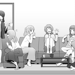 This is a pixiv picture whose title is シェアハウスの談話室.