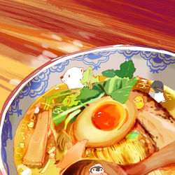 This is a pixiv picture whose title is 和風ラーメン.
