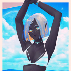 This is a pixiv picture whose title is black.