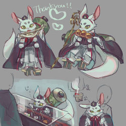 This is a pixiv picture whose title is 和風キツネ.