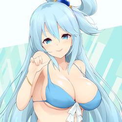 This is a pixiv picture whose title is 挑発水着駄女神.