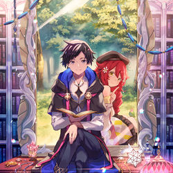 This is a pixiv picture whose title is 鏡のむこうの最果て図書館コミックス1巻表紙絵.