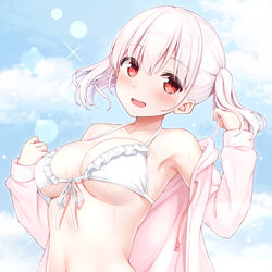 This is a pixiv picture whose title is 白ビキニティッシュちゃん.