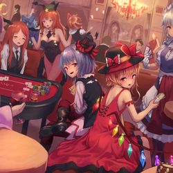 This is a pixiv picture whose title is カジノ紅魔.