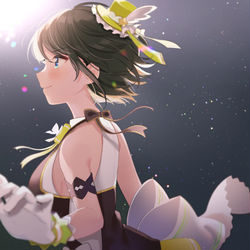 This is a pixiv picture whose title is 君はアイドル.