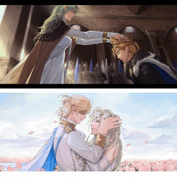 This is a pixiv picture whose title is 戴冠.