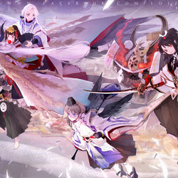 This is a pixiv picture whose title is 陰陽師三週年賀圖.