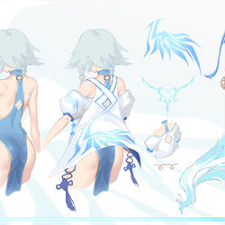This is a pixiv picture whose title is PA15春节背部设定.