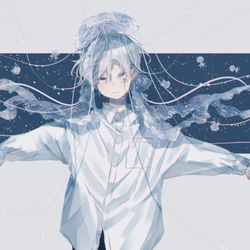 This is a pixiv picture whose title is 浮遊.