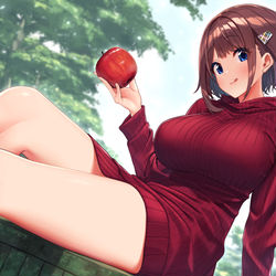 This is a pixiv picture whose title is 大きい果実が好き.