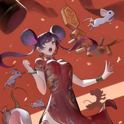 This is a pixiv picture whose title is 新年快樂.