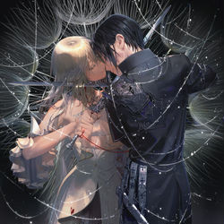 This is a pixiv picture whose title is 『たった一人の運命の人』.
