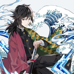 This is a pixiv picture whose title is 冨岡義勇.