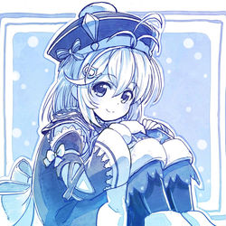 This is a pixiv picture whose title is 座りシロちゃん.