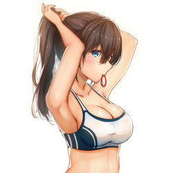 This is a pixiv picture whose title is 陸上部文香.