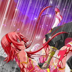 This is a pixiv picture whose title is クローバーローゼ踏み付け　第一話アレンジバージョン.