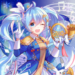 This is a pixiv picture whose title is 雪ミク2020.