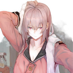 This is a pixiv picture whose title is こんな時間にどうしました？？.