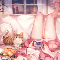 This is a pixiv picture whose title is おかえり.