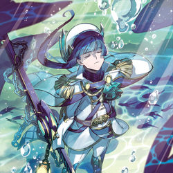 This is a pixiv picture whose title is 【ヴァンガード】蒼波新兵 コスティ.