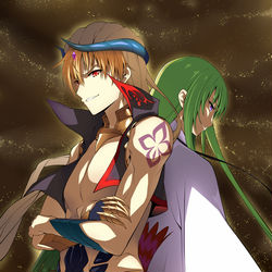 This is a pixiv picture whose title is ギルガメ×キングゥ.