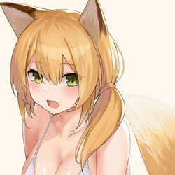 This is a pixiv picture whose title is 水着キツネ.