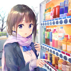 This is a pixiv picture whose title is 自販機.