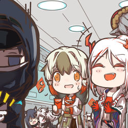 This is a pixiv picture whose title is 世 界 名 画：拜 年.
